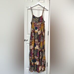 Natural Life Floral Patchwork Jumpsuit NWOT